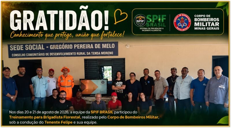 Curso de Formação de Brigadista Florestal – Corpo de Bombeiros Militar – Tenda Do Moreno – Uberlândia MG